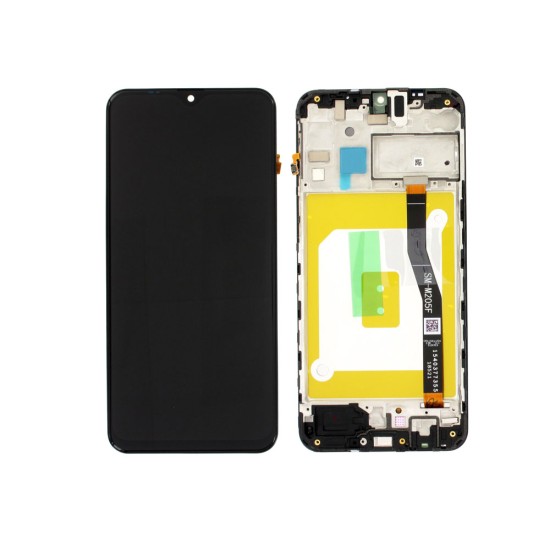 TOUCH+DISPLAY WITH FRAME SAMSUNG GALAXY M20/M205 6.3" SERVICE PACK (GH82-18682A/18724A/18743A) BLACK